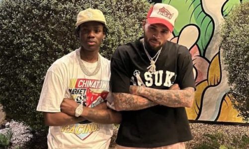 Rema and Chris Brown Spotted in Studio