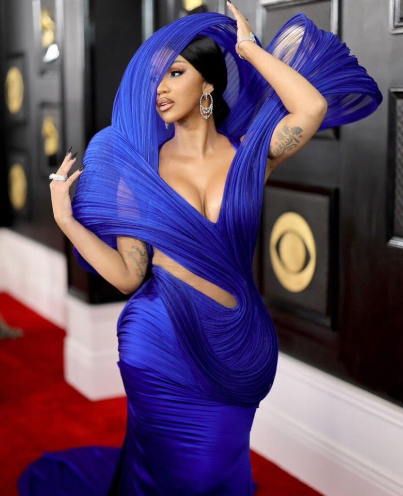 Cardi B  arrives at the 65th GRAMMYS red carpet