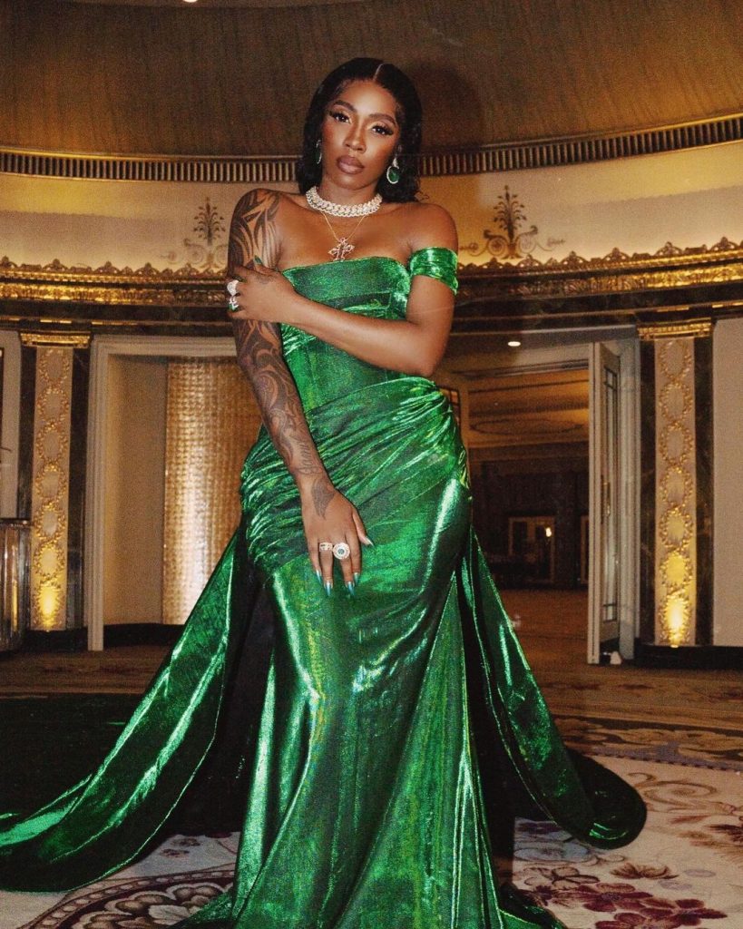 Tiwa Savage dress designed by Lanre Da Silva at the coronation concert of King Charles III 