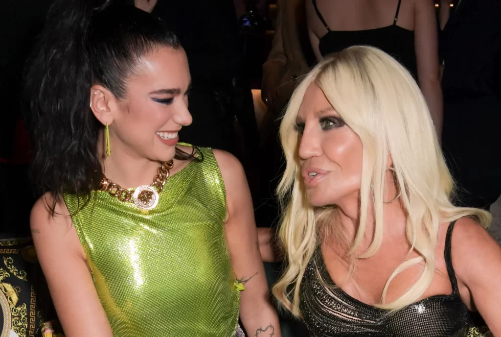 Dua Lipa parties with Donatella Versace at London shindig