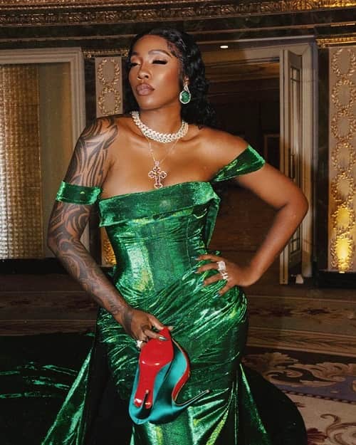 Tiwa Savage dress designed by Lanre Da Silva at the coronation concert of King Charles III Image Credit by Amzy OBR